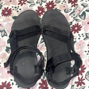 Black Teva sandals